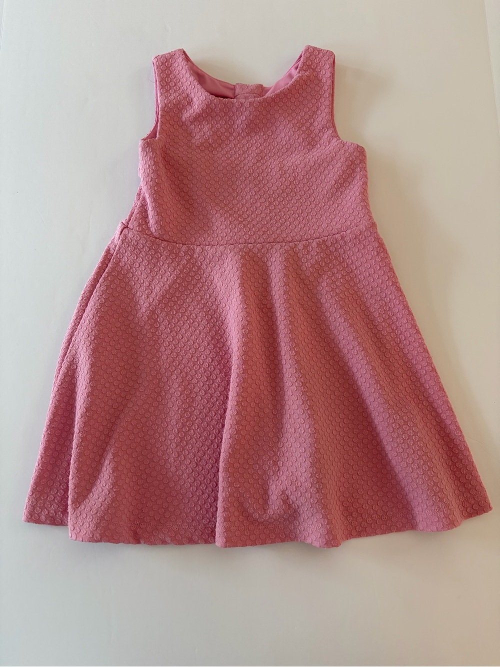 Kate Spade New York Girls Dress Size 5 Vivian Textured Rosebud Pink Sleeveless